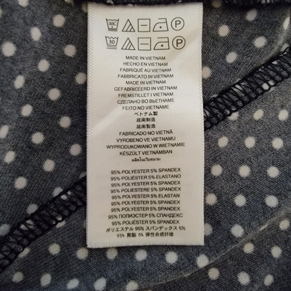 Michael Kors Black with White Polka Dot Dress with Shark-bite Hem Women's Size M - Picture 11 of 15